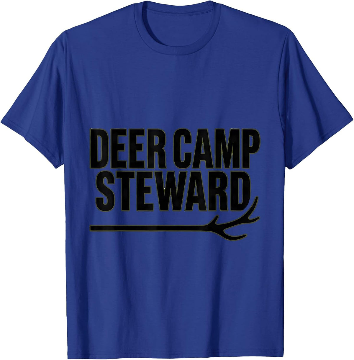 Deer Camp Steward Patriotic Camo Deer Hunting Gift Hunter T-Shirt - Royal Blue