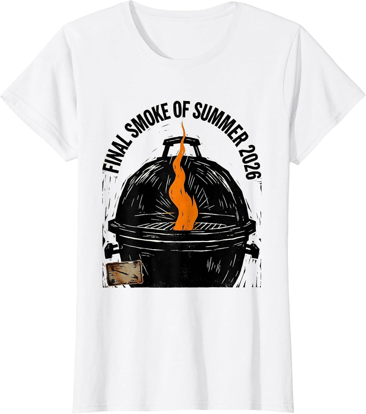 Final Smoke Of Summer 2026 Funny Dad Grill Master BBQ T-Shirt - White