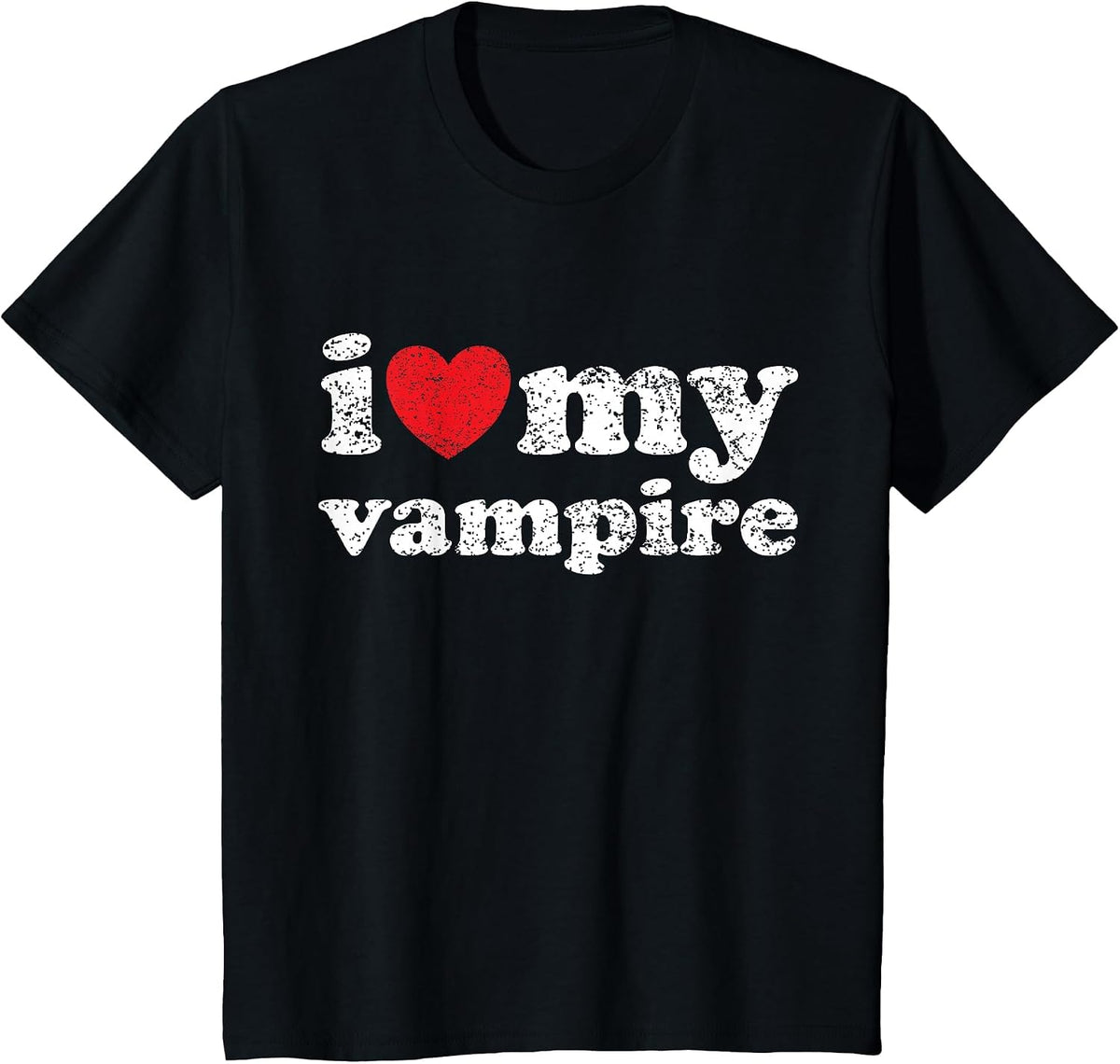 I Love My Vampire T-Shirt - Black