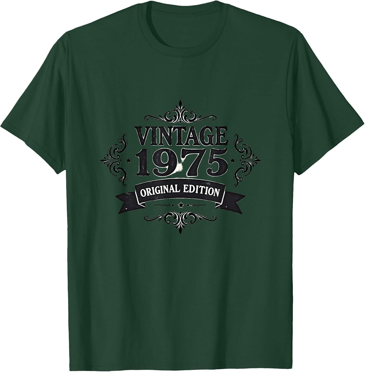 Vintage 1975 Original Edition Retro Design T-Shirt - Dark Green