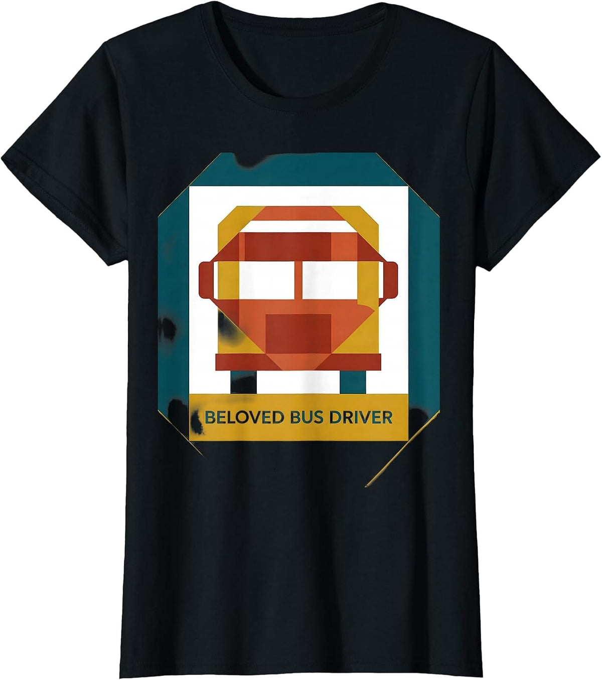 Beloved Bus Driver Warm School Staff Appreciation Quilt T-Shirt - Black