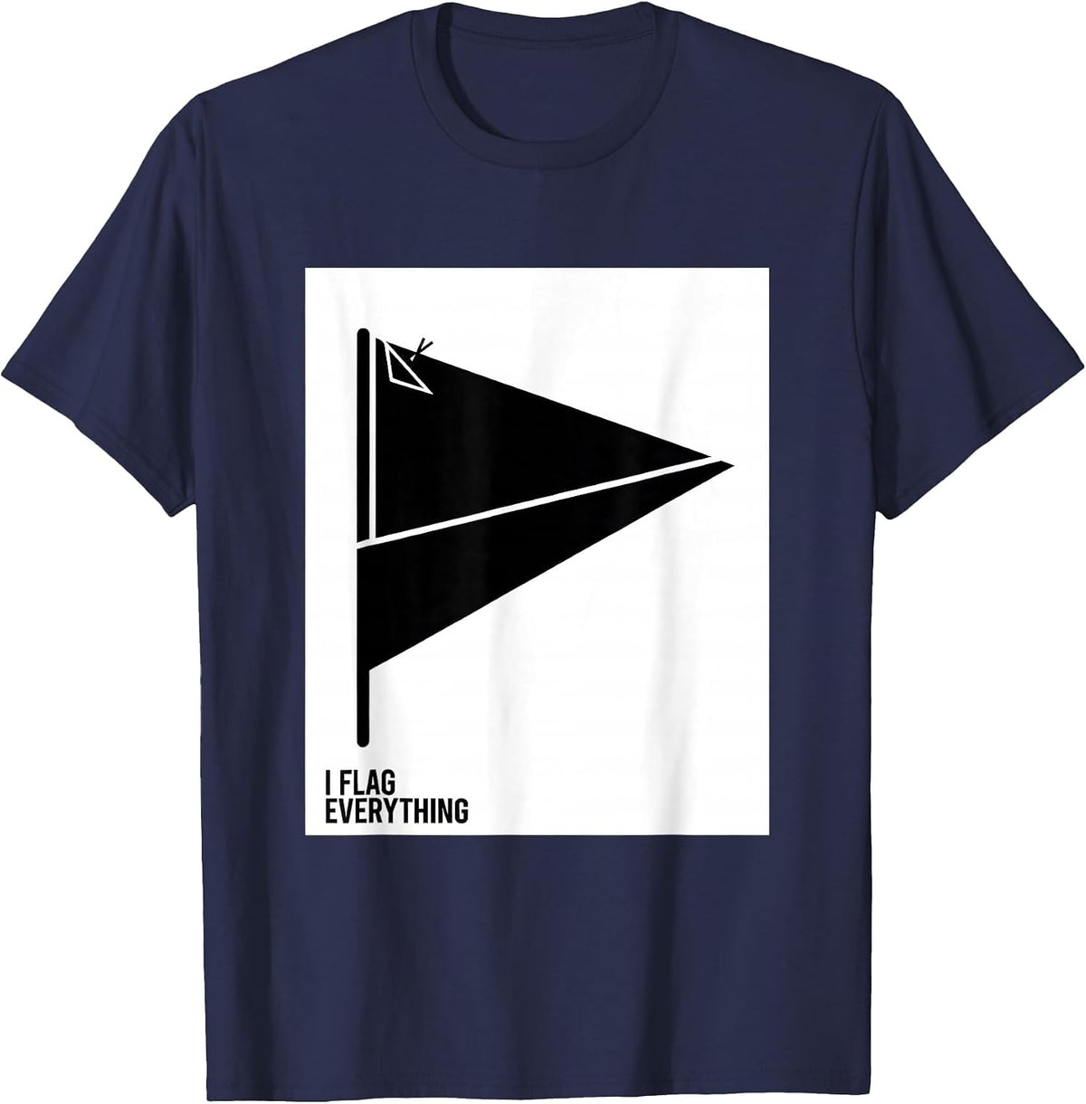 I Flag Everything Funny Teacher Frog Back To School T-Shirt - Navy Blue