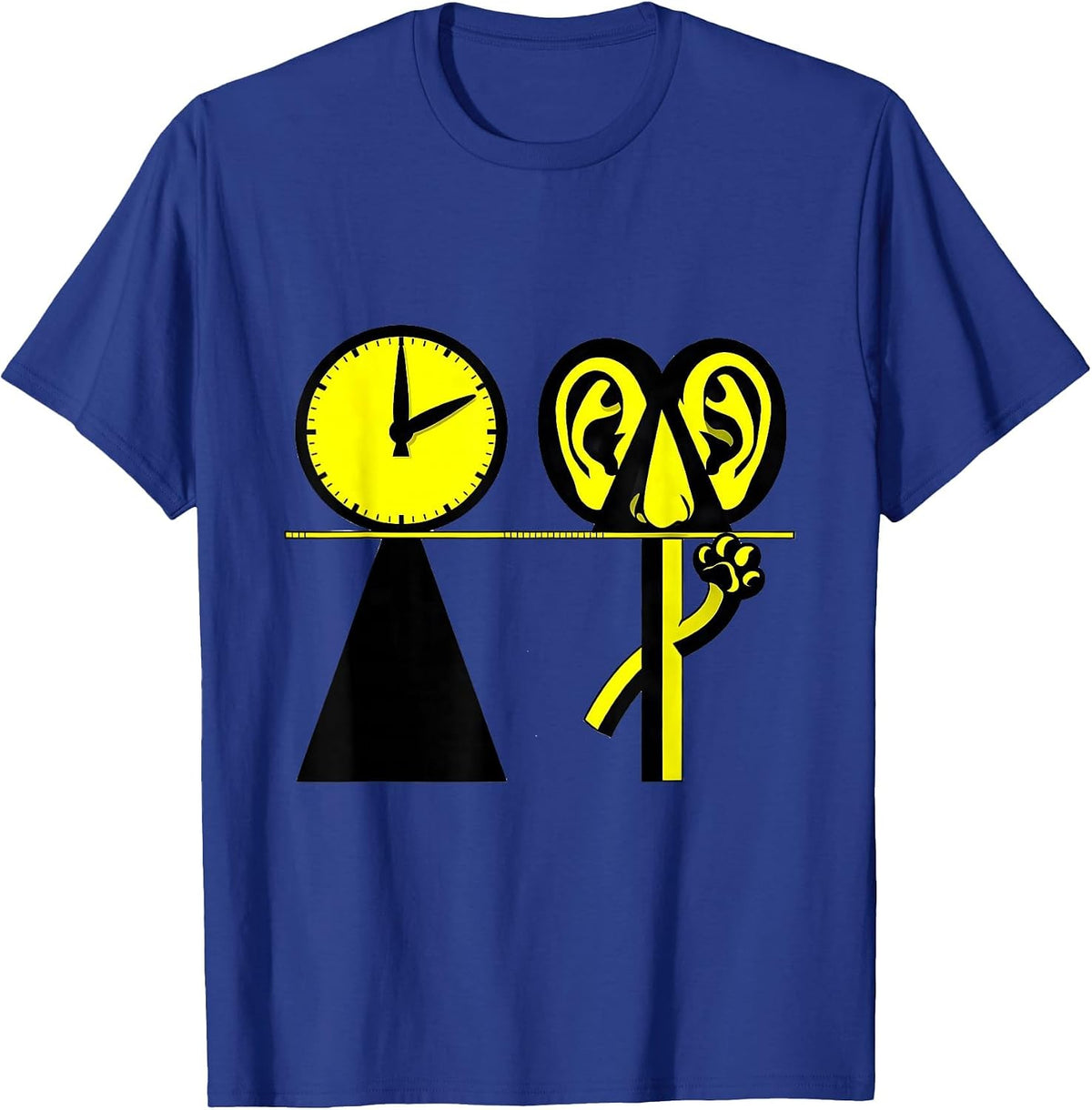 Geometric Koala Lover Flat Design Animal Humor T-Shirt - Royal Blue