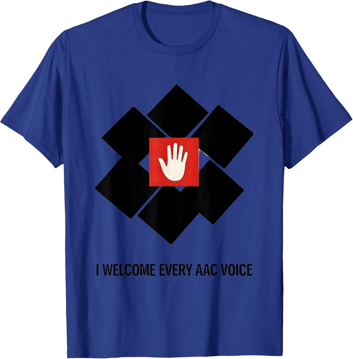 I Welcome Every AAC Voice Bauhaus Modernist Speech Therapist T-Shirt - Royal Blue