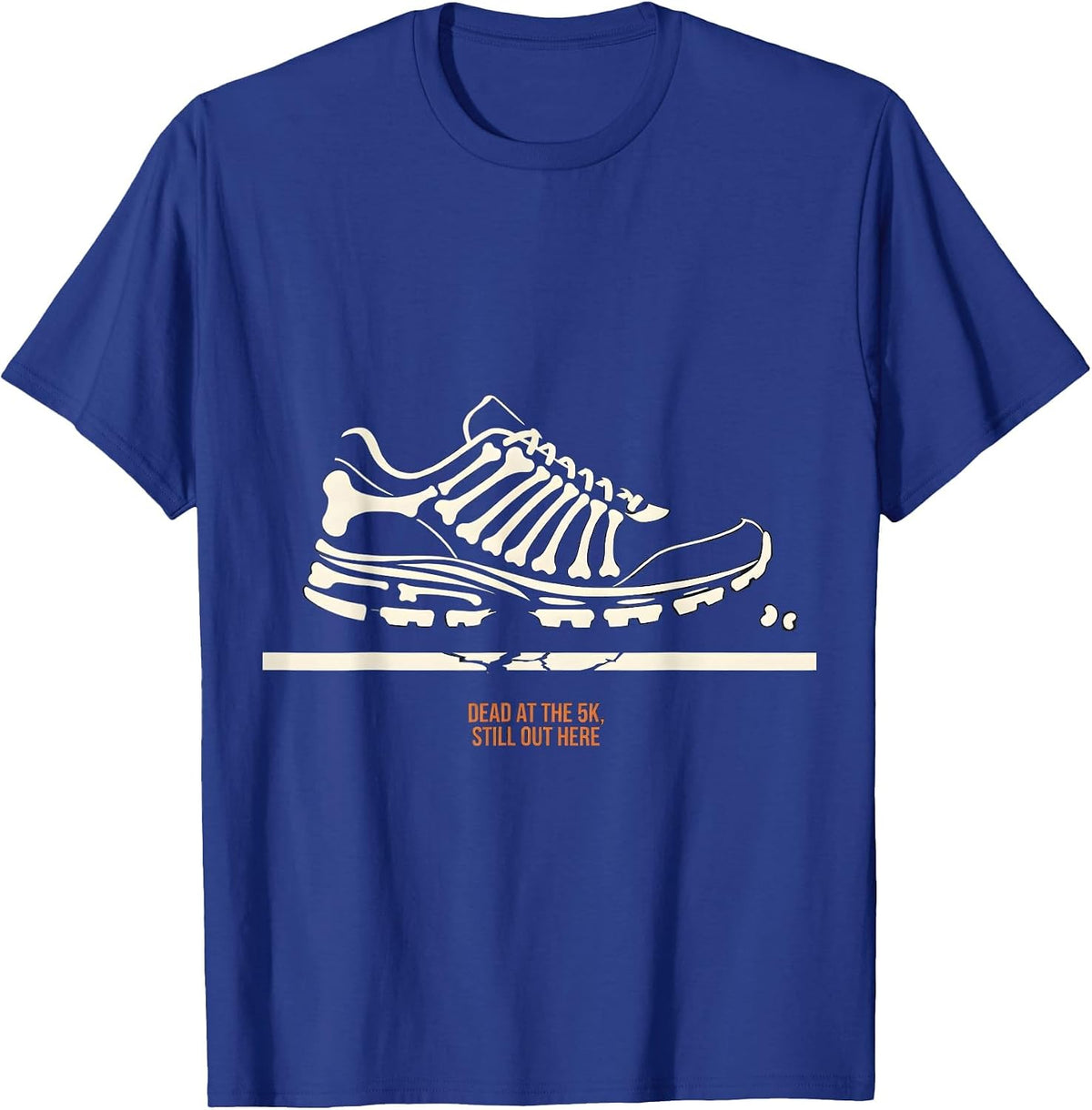 Men's Dead At The 5K, Still Out Here Funny Halloween Running T-Shirt - Royal Blue