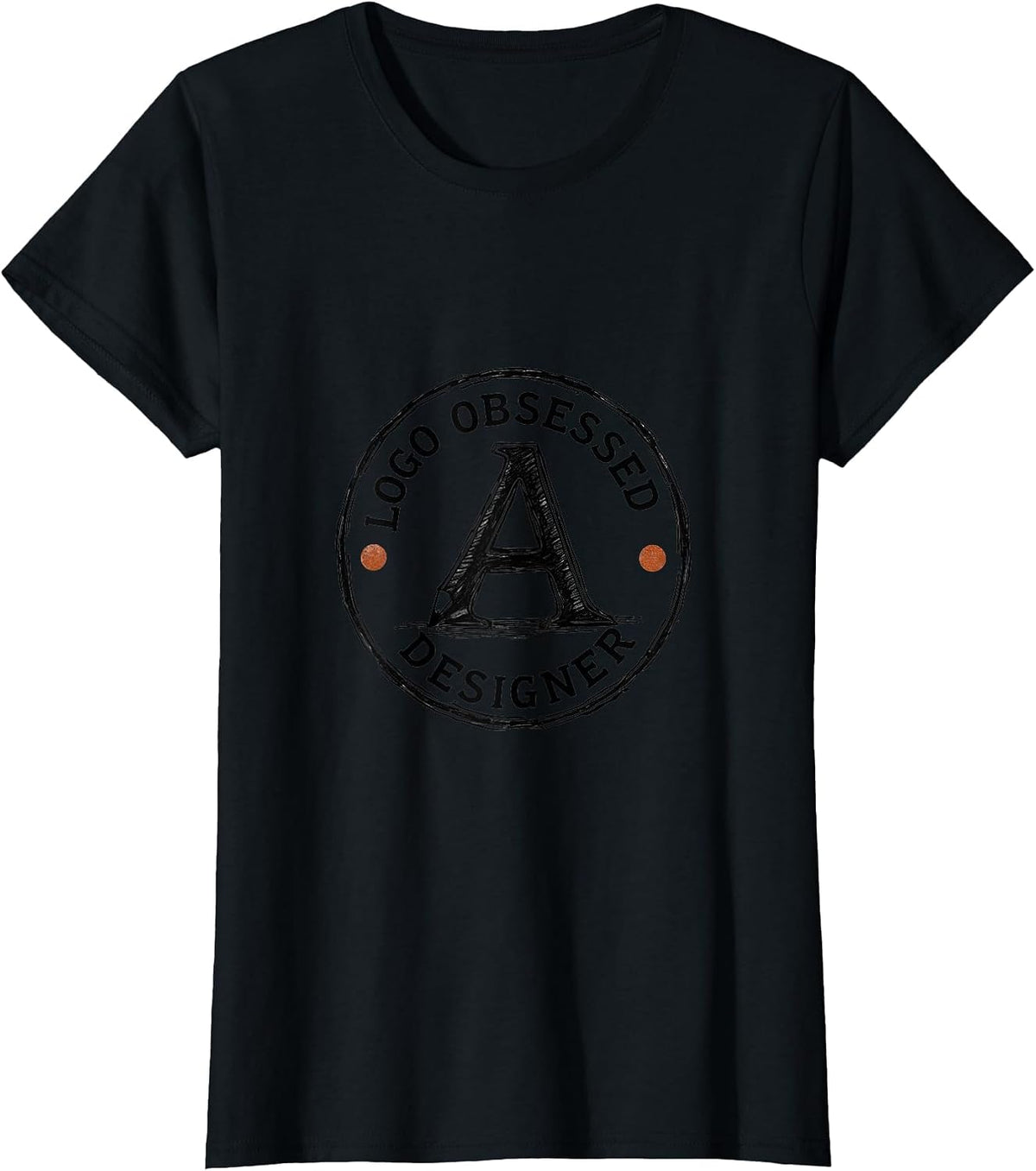 Logo Obsessed Designer Graphic Design Lover Tee T-Shirt - Black