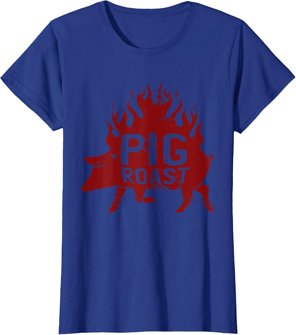 Pig Roast Meat Grilling Roast Grilled Barbecue T-Shirt - Royal Blue
