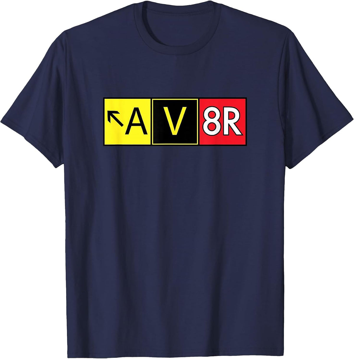 Pilot AV8R Taxiway Sign T-Shirt - Navy Blue
