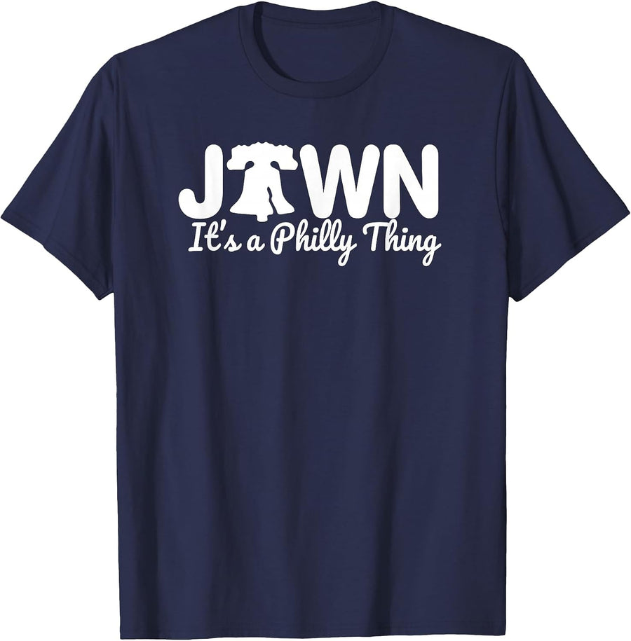 JAWN It's A Philly Thing Philadelphia Fan Liberty Bell 215 T-Shirt - Navy Blue