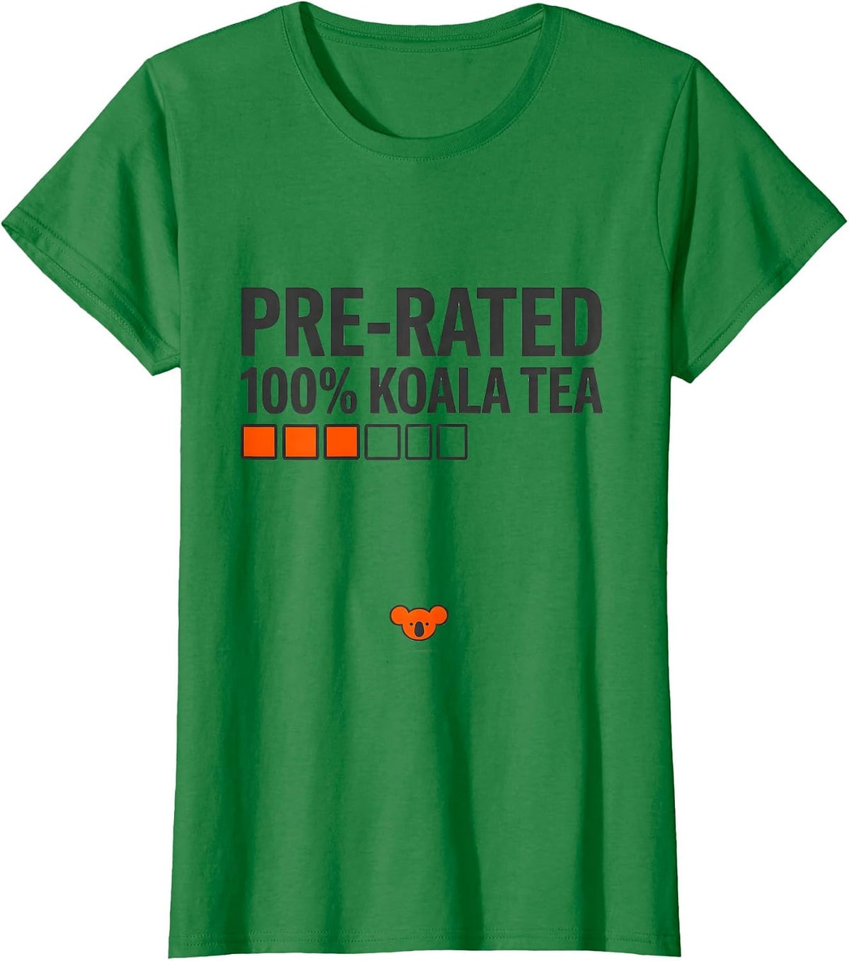 Women's Pre-Rated: 100% Koala Tea Funny Koala Lover Animal Humor T-Shirt - Kelly Green
