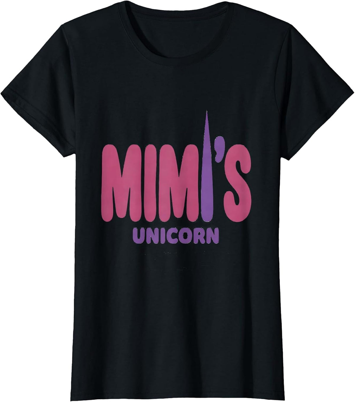 Mimi's Unicorn Sentimental Grandparent Gift T-Shirt - Black