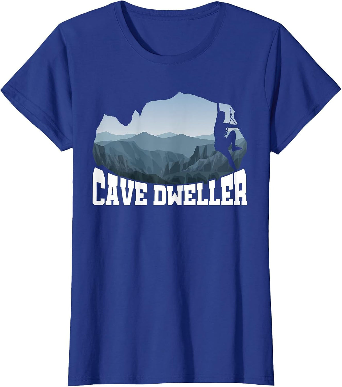 Cave Dweller Caving Caver Spelunking Speleology Potholing T-Shirt - Royal Blue