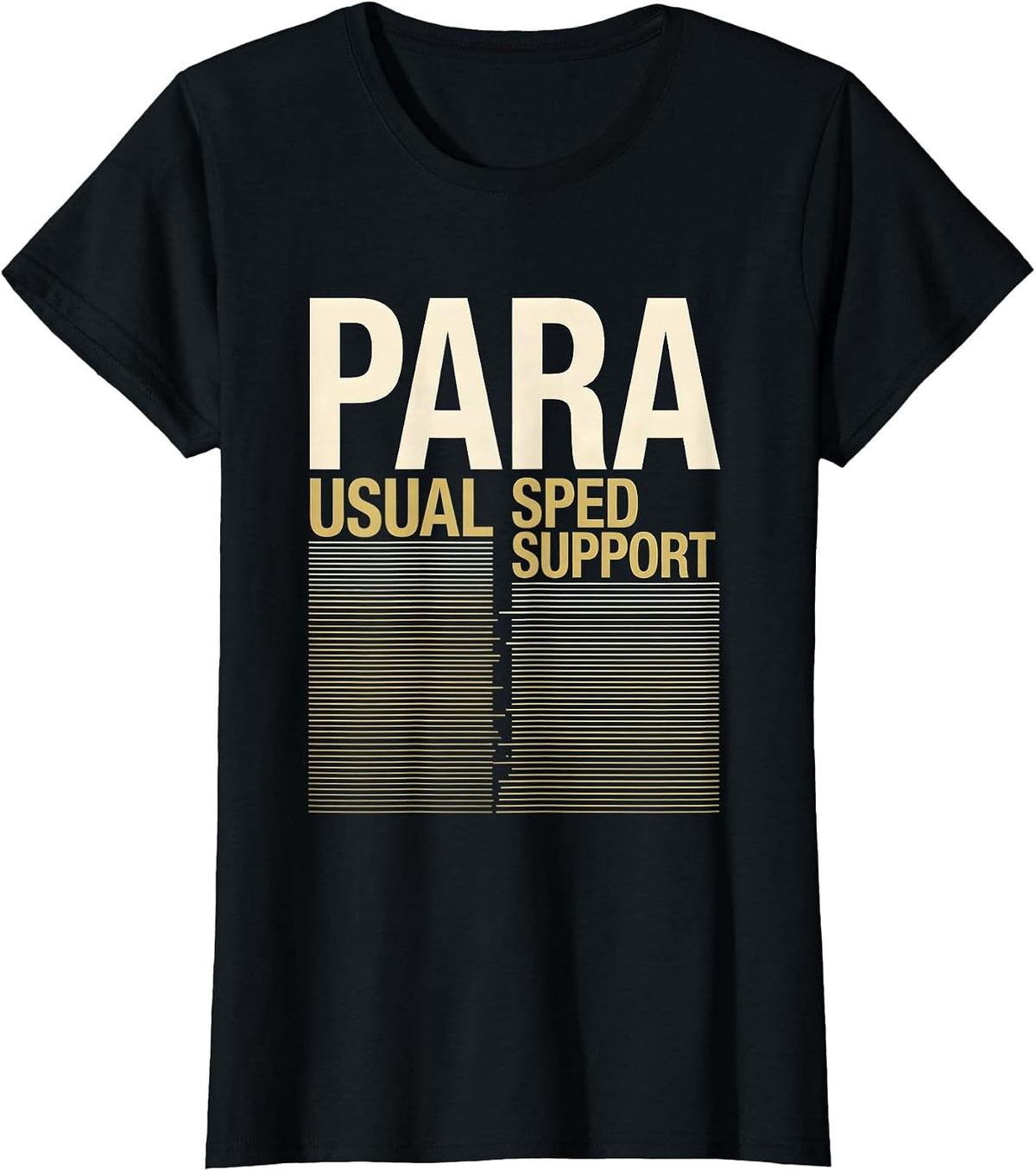 Women's Para Usual SPED Support Funny Paraprofessional Teacher Aide T-Shirt - Black