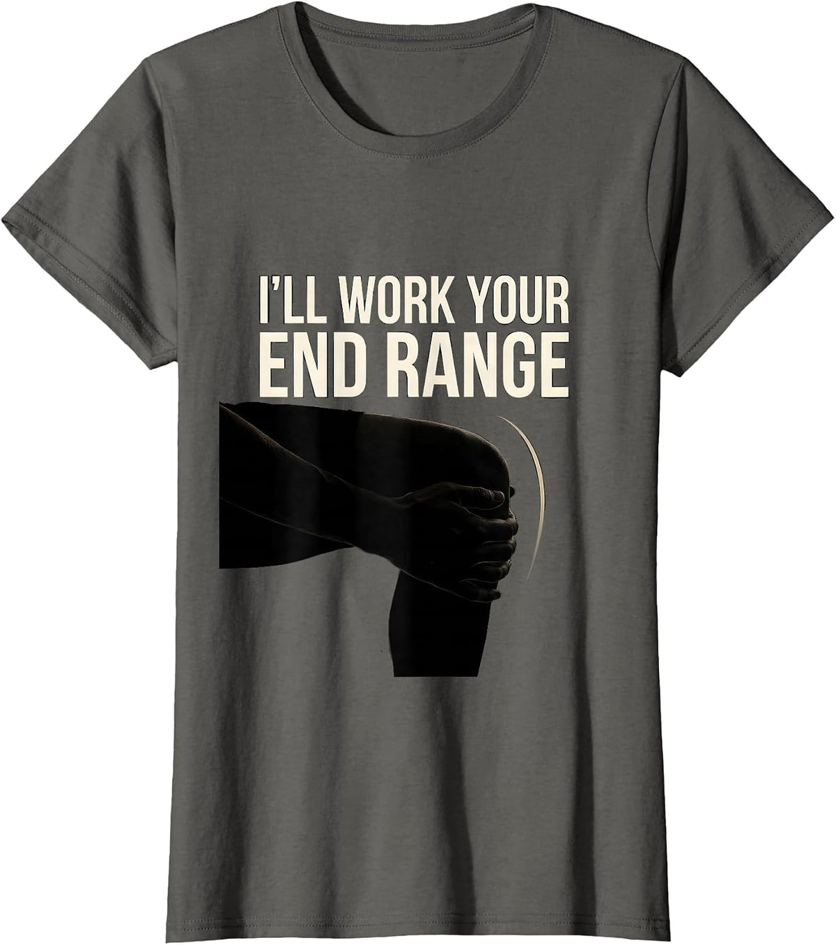 Women's I'll Work Your End Range Funny Physical Therapist PT Gift T-Shirt - Asphalt Grey