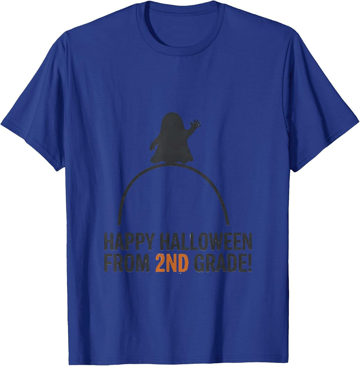 Men's Happy Halloween From 2nd Grade Spooky Second Grade Halloween T-Shirt - Royal Blue