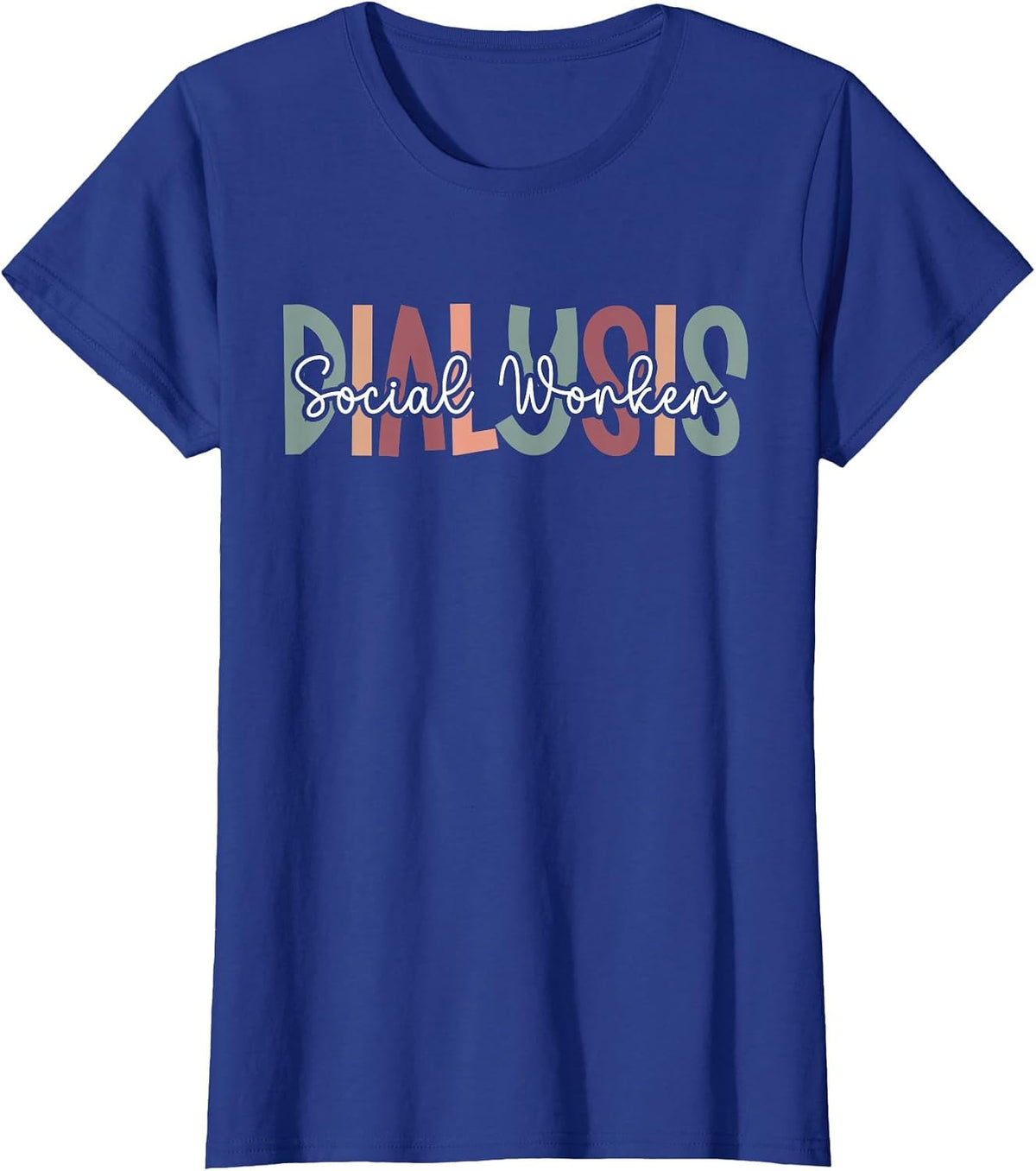 Dialysis Social Worker Boho Dialysis Social Workers T-Shirt - Royal Blue