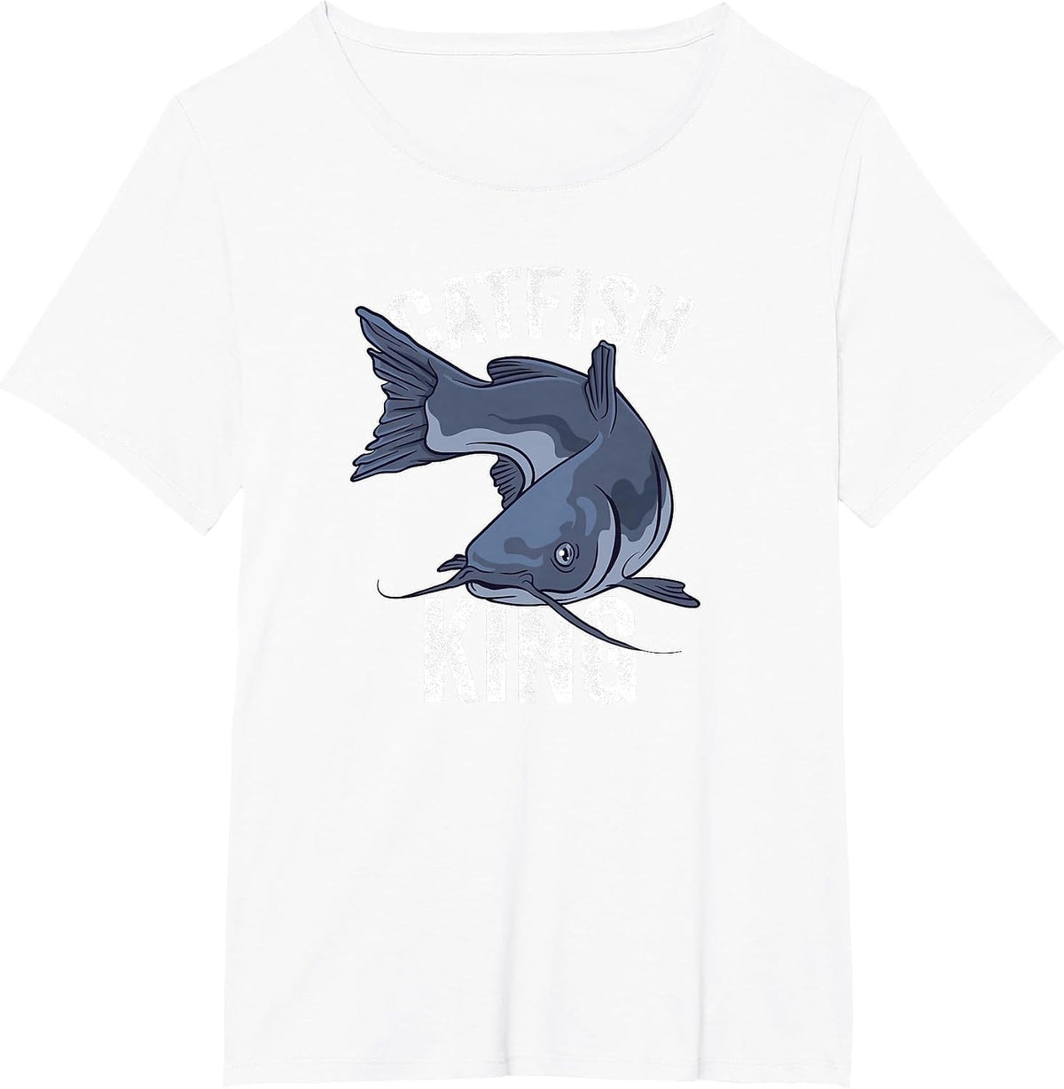 Catfish King Catfish Fishing T-Shirt - White