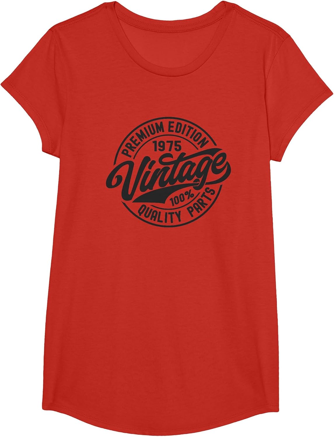 1975 Birthday Premium Edition Vintage Born in 1975 Birthday T-Shirt - Girls Red