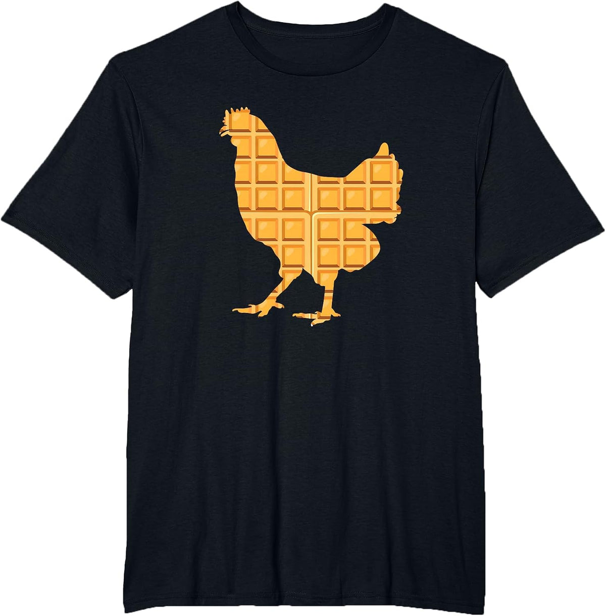 Chicken Waffles for Chicken & Waffle Lover T-Shirt - Black