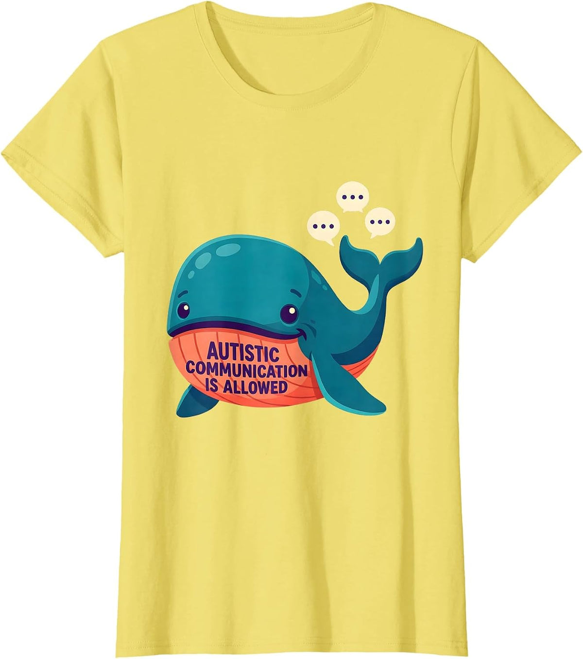 Autistic Communication Is Allowed Neurodivergent Pride Humor T-Shirt - Lemon Yellow