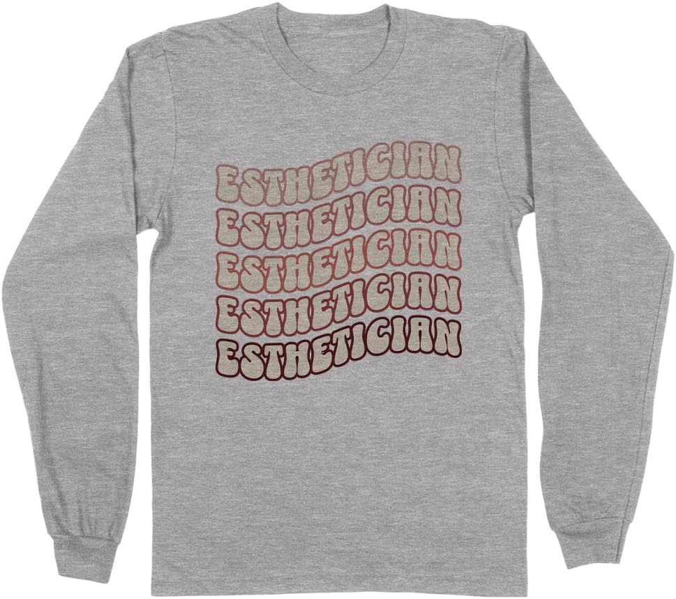 Wavy Esthetician Long Sleeve Shirt Unisex - Grey
