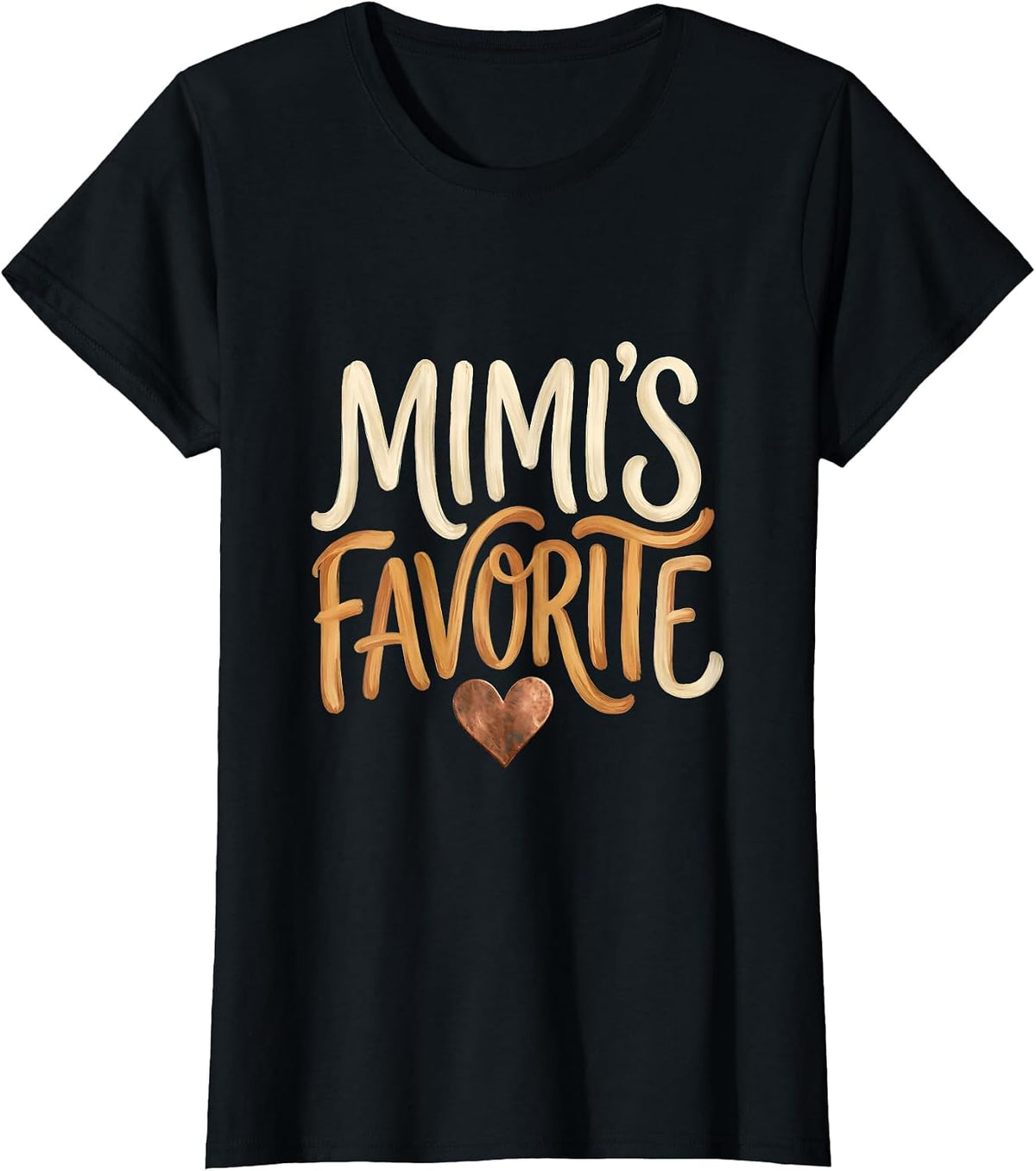 Mimi's Favorite Boho Typography Grandchild Family Pride T-Shirt - Black
