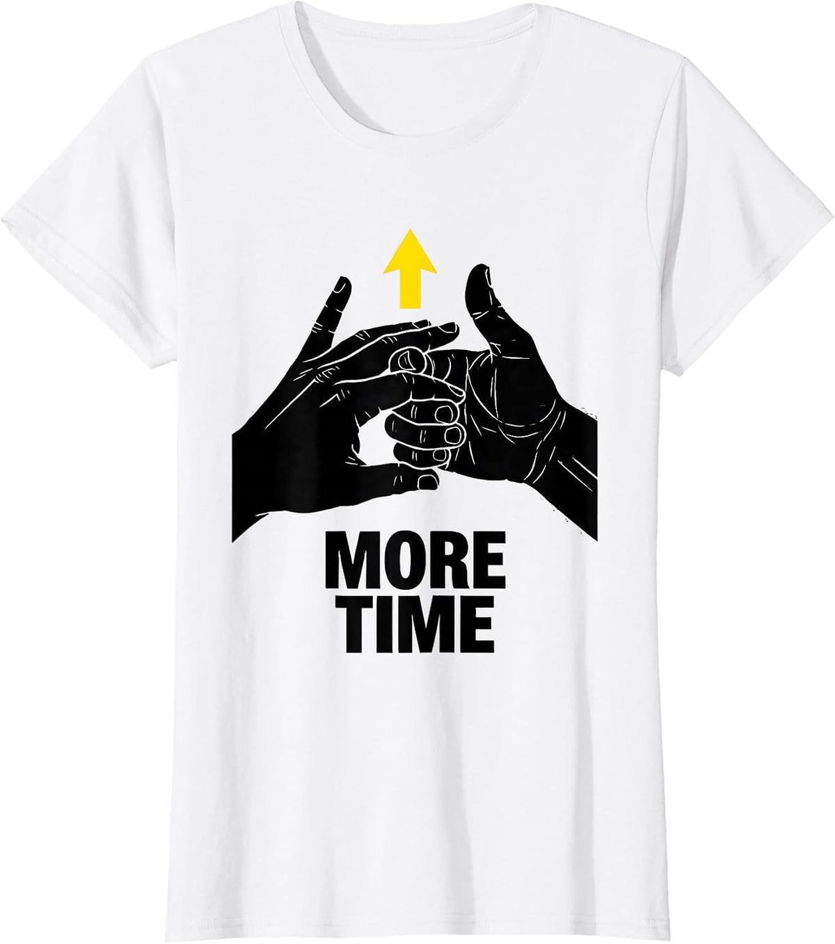 More Time Stencil ASL Sign Language Teacher Classroom Humor T-Shirt - White