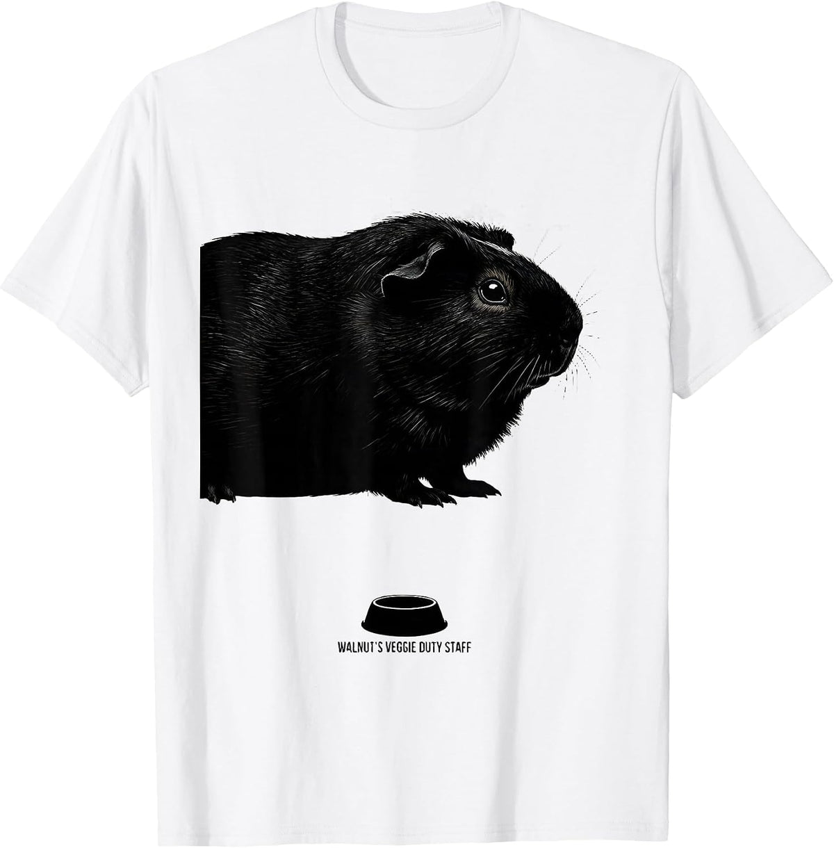Men's Walnut's Veggie Duty Staff Funny Guinea Pig Pet Lover Gift T-Shirt - White