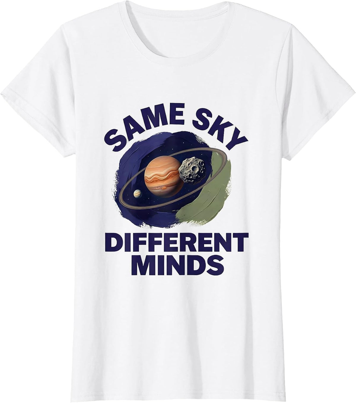 Women's Same Sky Different Minds Neurodiverse Universe Special T-Shirt - White