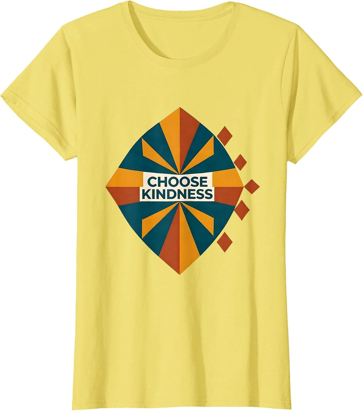 Choose Kindness Groovy Floral Positivity Gift for Special T-Shirt - Lemon Yellow