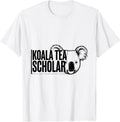 Men's Koala Tea Scholar Funny Koala Lover Animal Pun Humor T-Shirt - White