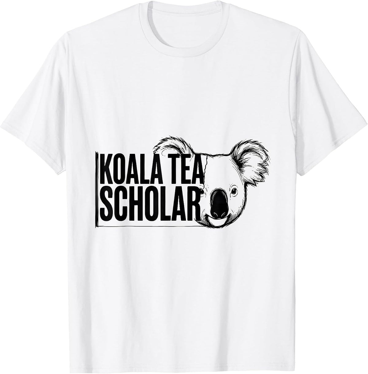 Men's Koala Tea Scholar Funny Koala Lover Animal Pun Humor T-Shirt - White