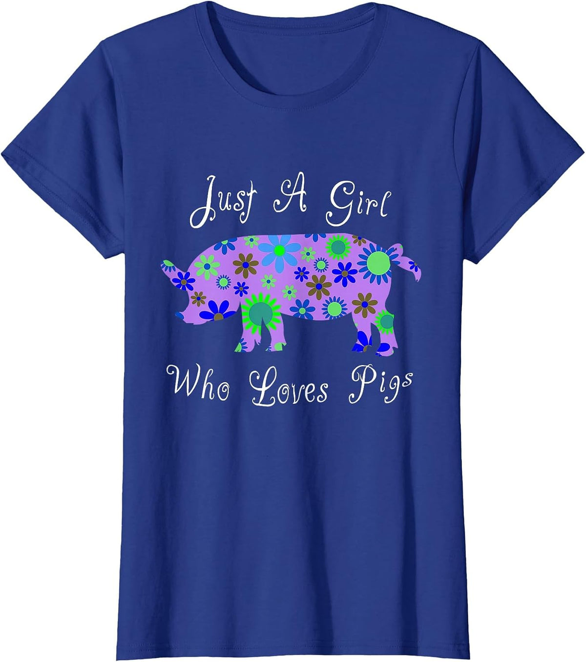 Pig Lover Cute T-Shirt - Royal Blue