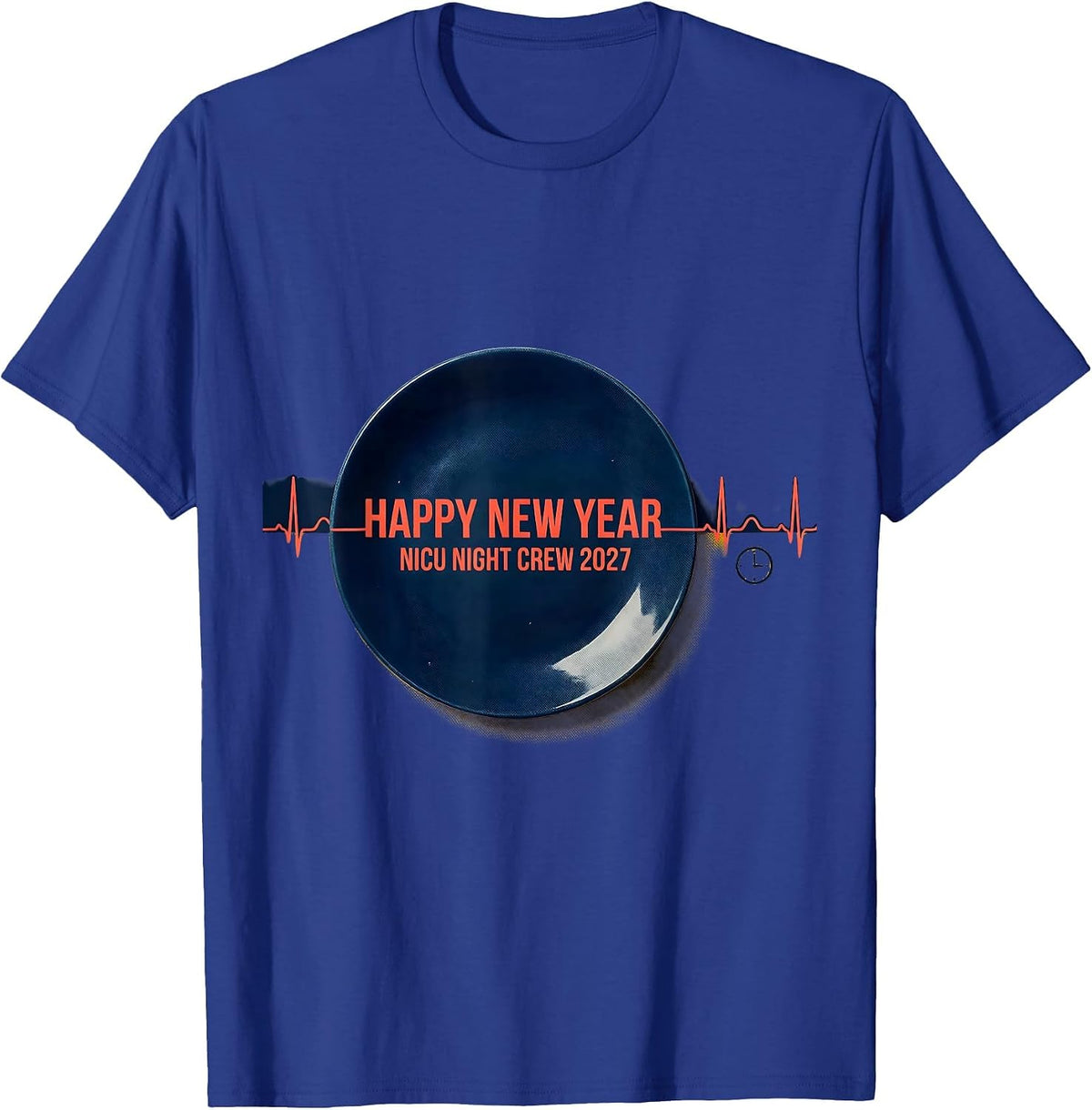Men's Happy New Year, NICU Night Crew 2027 Funny Nurse New Year T-Shirt - Royal Blue