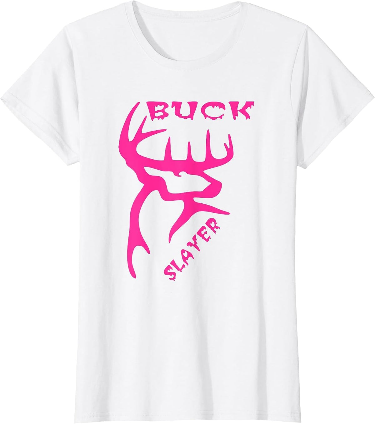 Buck Slayer Whitetail Deer Tee T-Shirt - White
