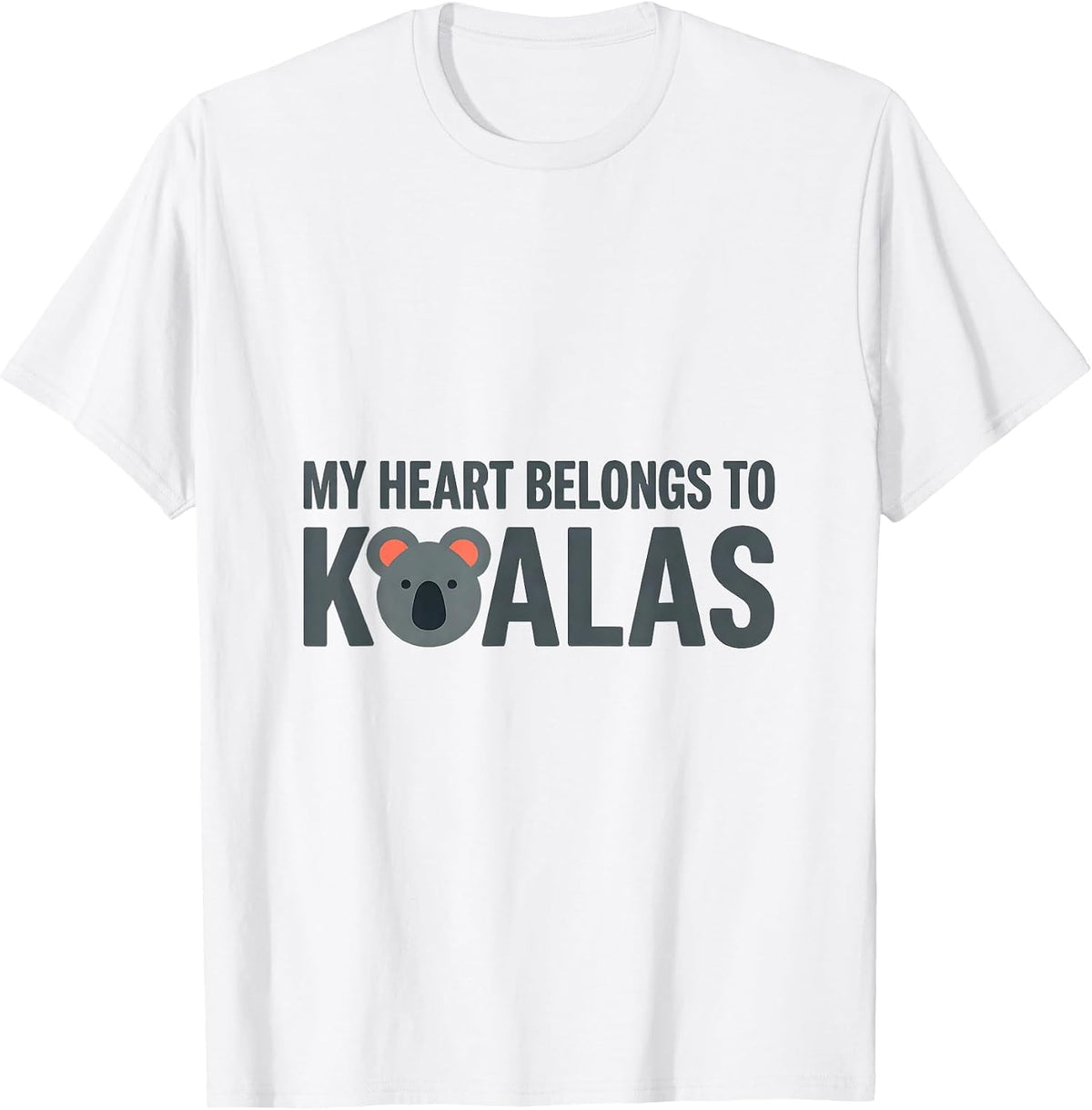 Men's My Heart Belongs To Koalas Funny Koala Lover Animal Humor T-Shirt - White
