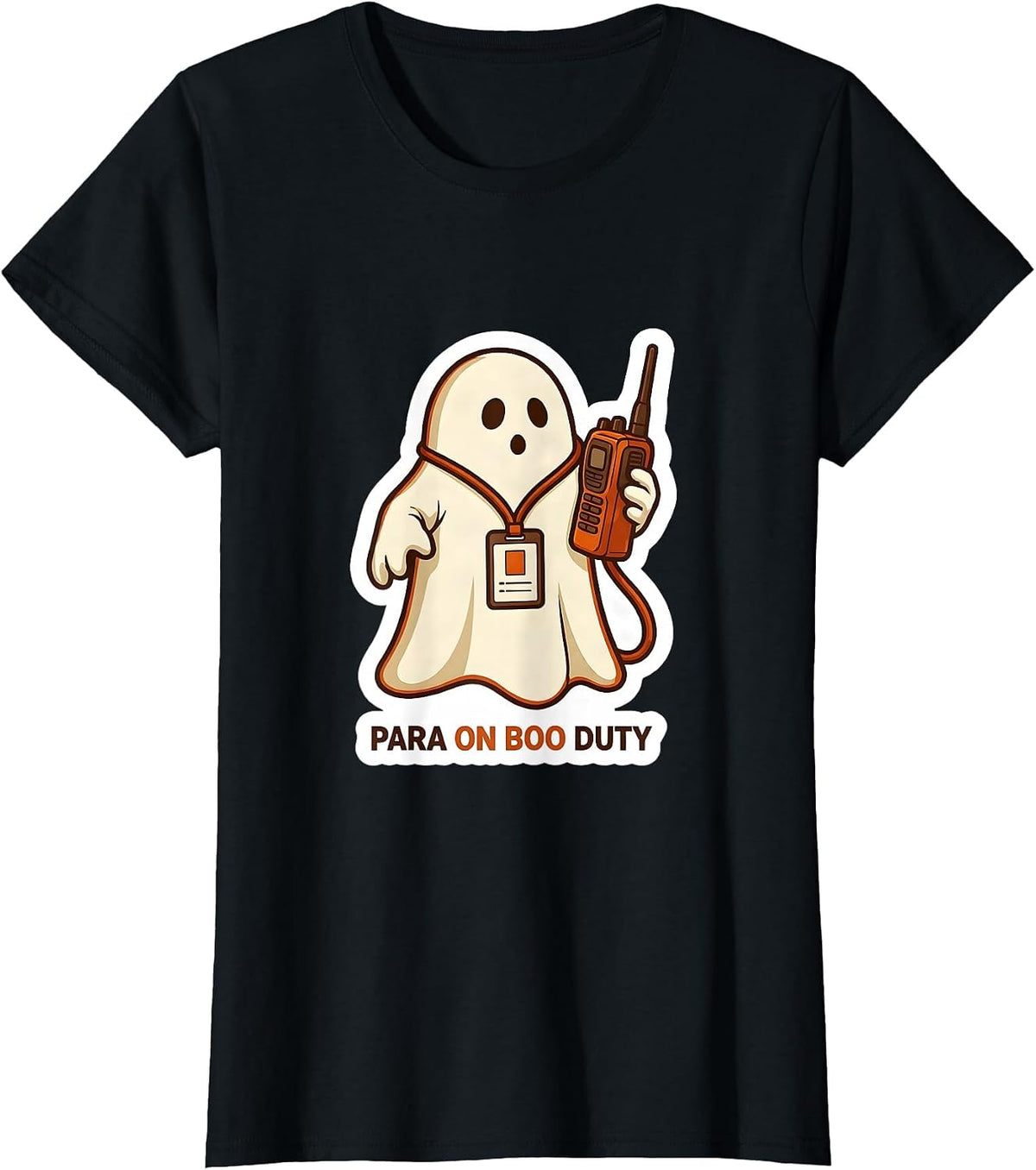 Para On Boo Duty Spooky SPED Paraprofessional Teacher T-Shirt - Black