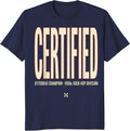 Certified Jitterbug Champion, 1950s Sock Hop Division T-Shirt - Navy Blue