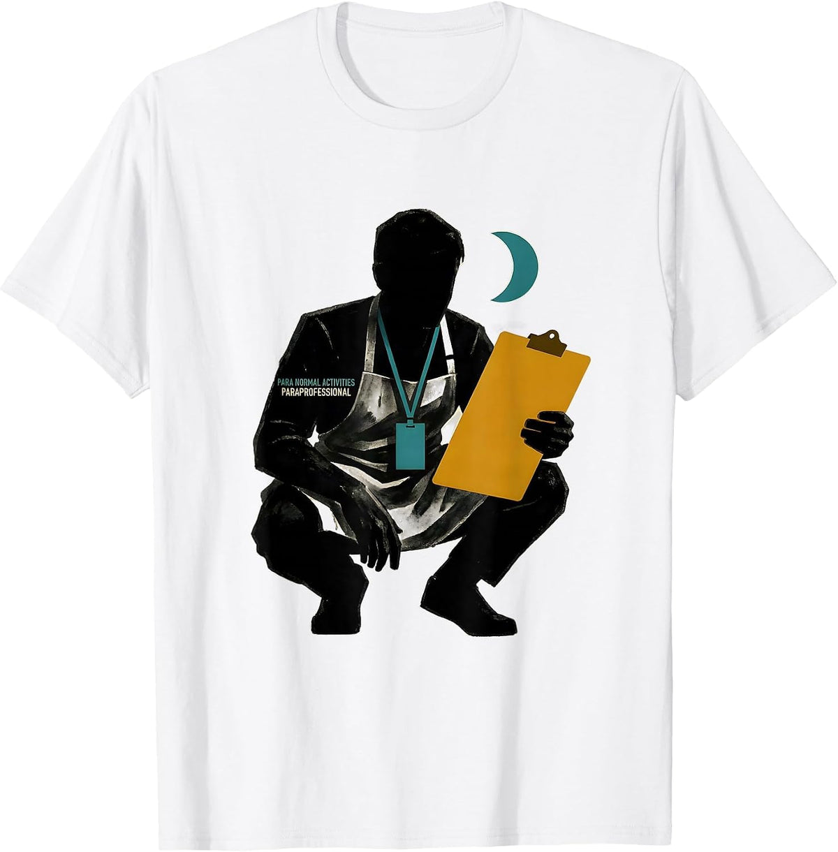 Men's Para Normal Activities Paraprofessional Halloween T-Shirt - White