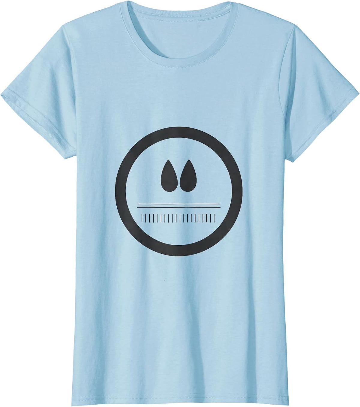 Deer Track Badge Minimalist Hunting Humor Gift T-Shirt - Baby Blue