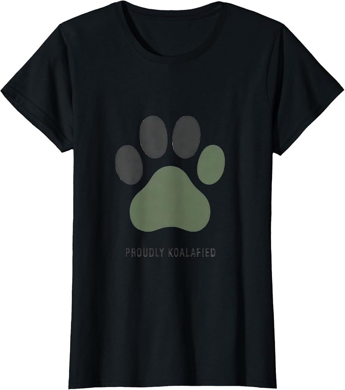 Women's Proudly Koalafied Funny Koala Lover Gift Animal Puns T-Shirt - Black