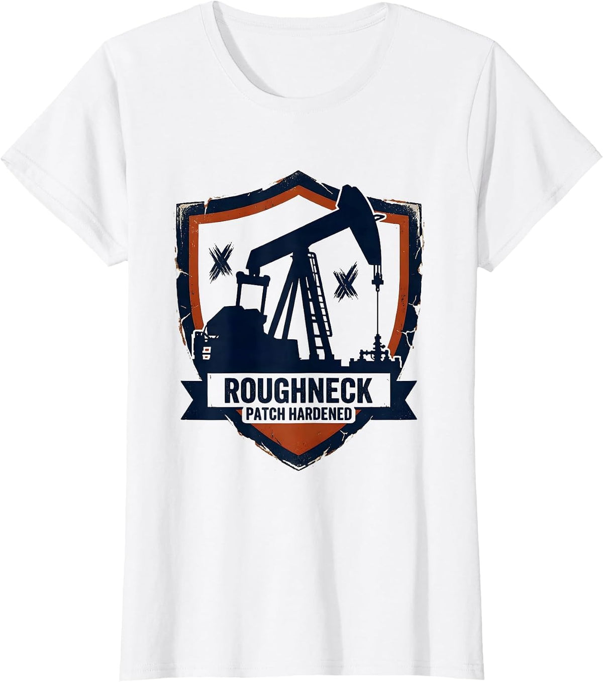 Roughneck, Patch Hardened Oilfield Worker Rugged T-Shirt - White