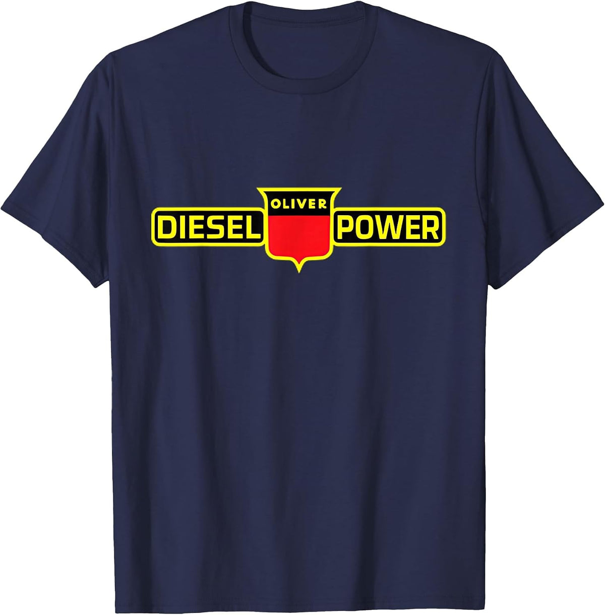 Oliver Tractor Diesel Power Tractor Vintage T-Shirt - Navy Blue