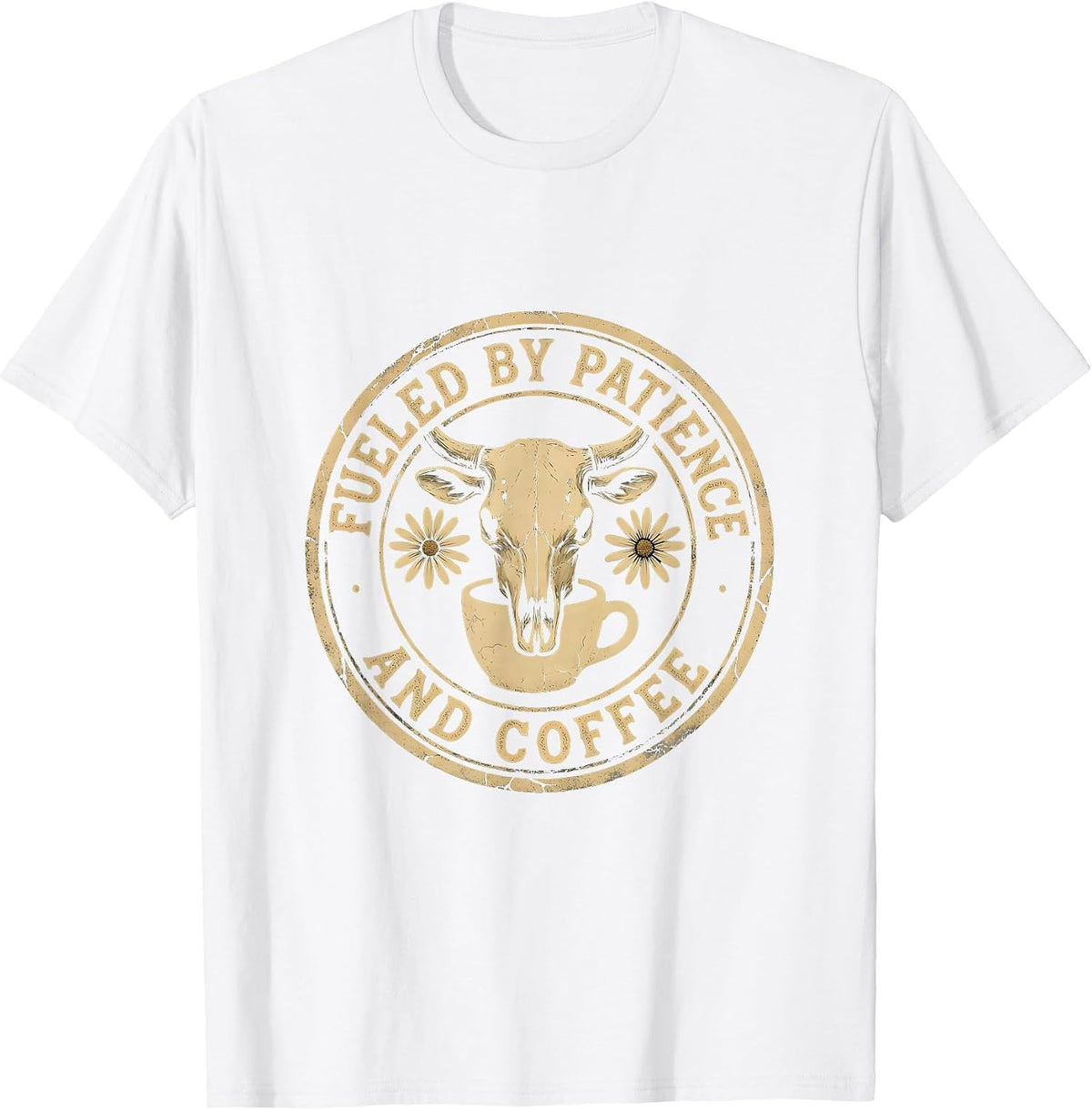 Men's Fueled By Patience And Coffee Sped Teacher T-Shirt - White