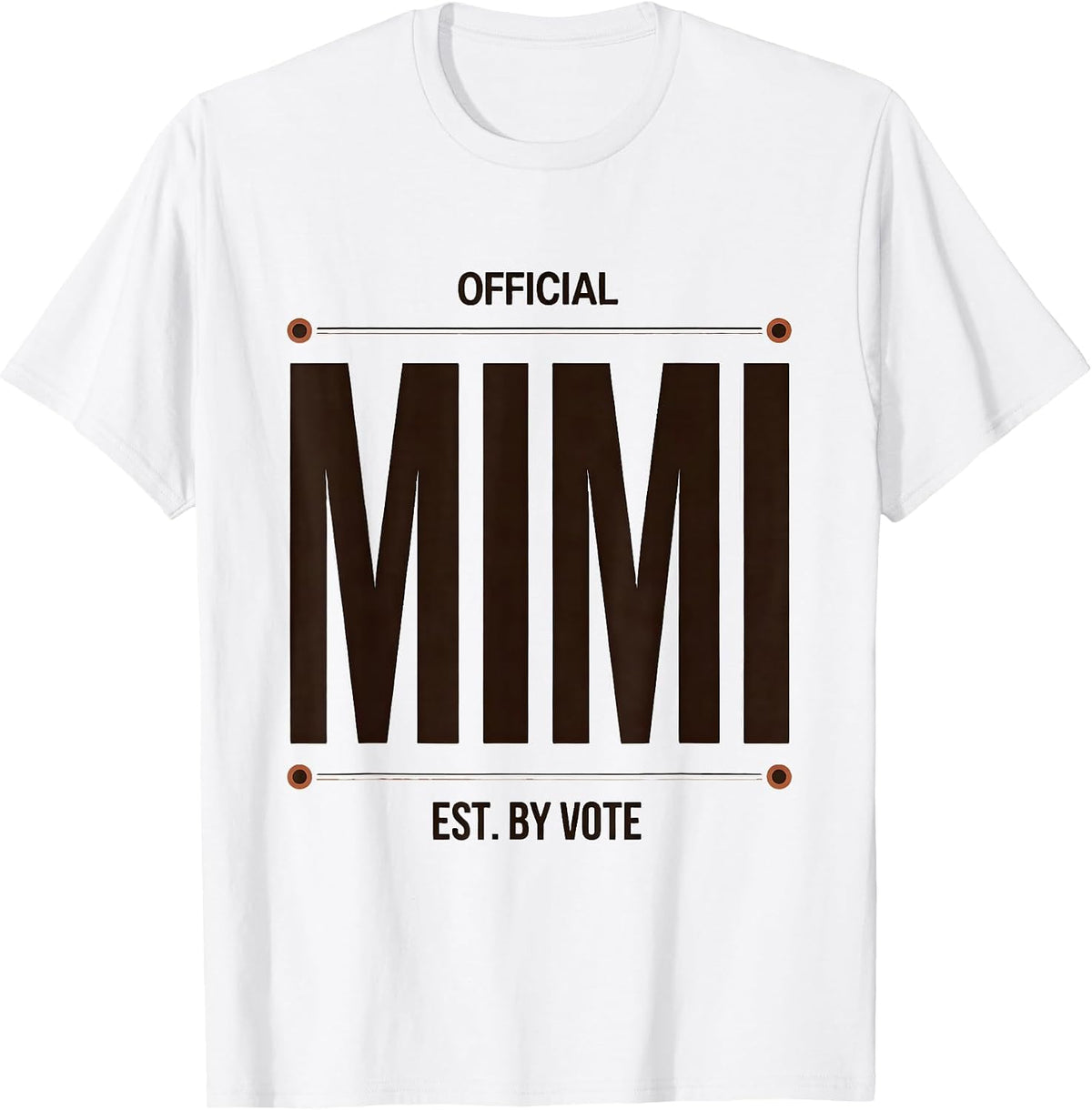 Men's Official Mimi Est By Vote Retro Groovy Mothers Day Gift T-Shirt - White