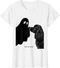 Women's I Boo-p My Cocker Funny Ghost Halloween Dog Lover Dog Mom T-Shirt - White