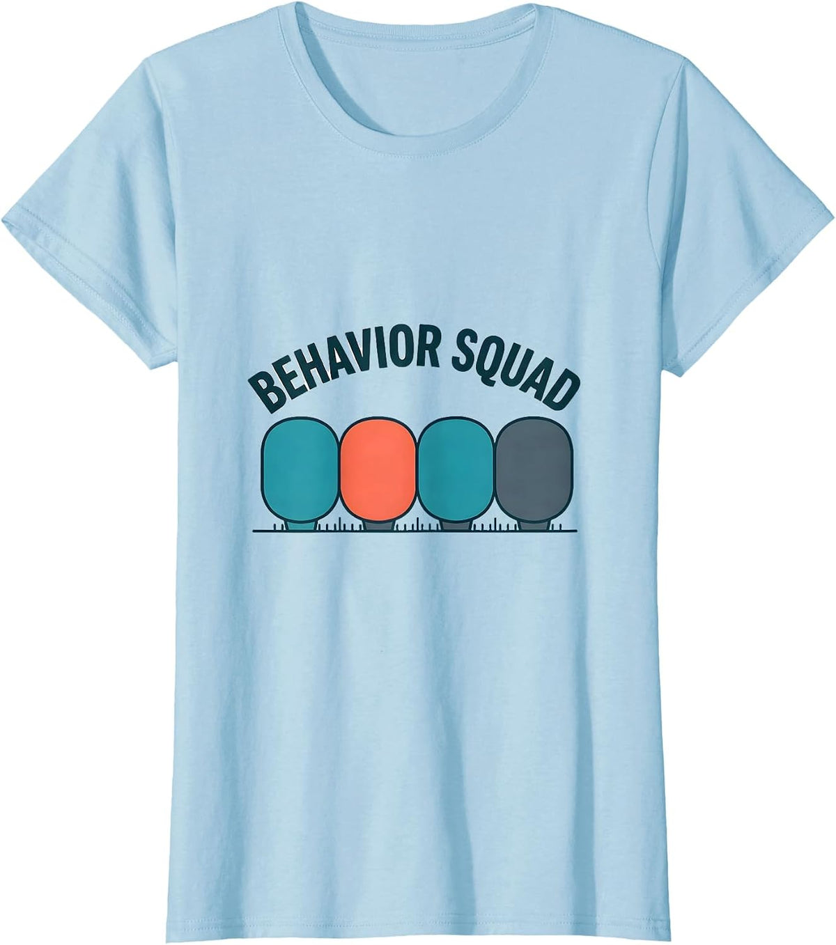 Behavior Squad Funny ABA Behavior Analyst Therapist RBT T-Shirt - Baby Blue