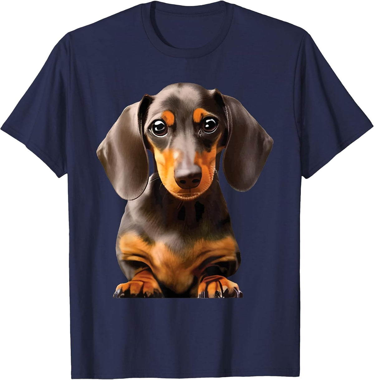 Dachshund Illustration - Dog Lover Animal Pet Trainer T-Shirt - Navy Blue
