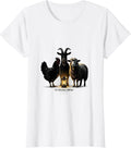 Women's My Christmas Company Funny Farm Animal Holiday Humor T-Shirt - White