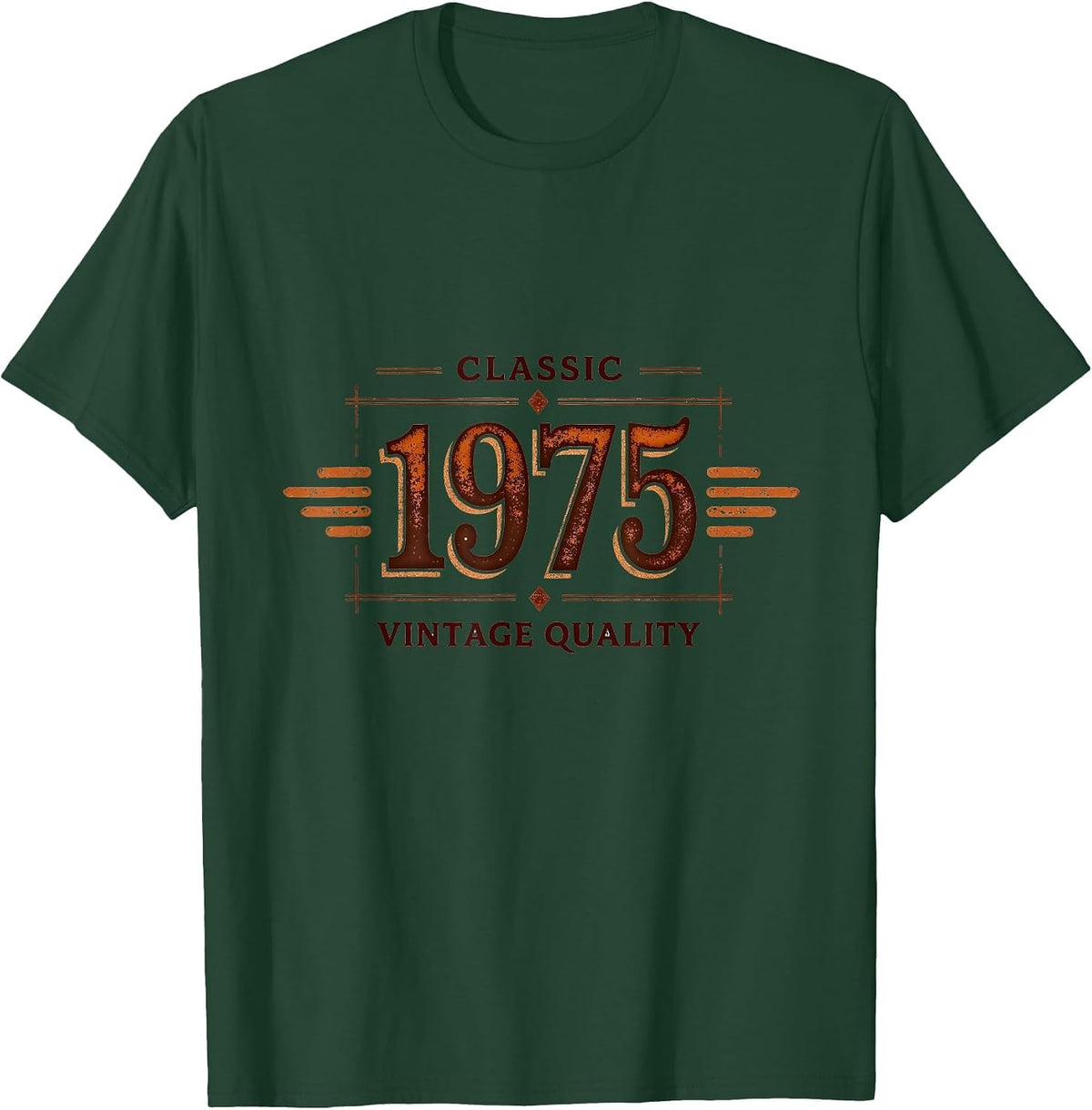 1975 Classic Vintage Quality Retro Design T-Shirt - Dark Green